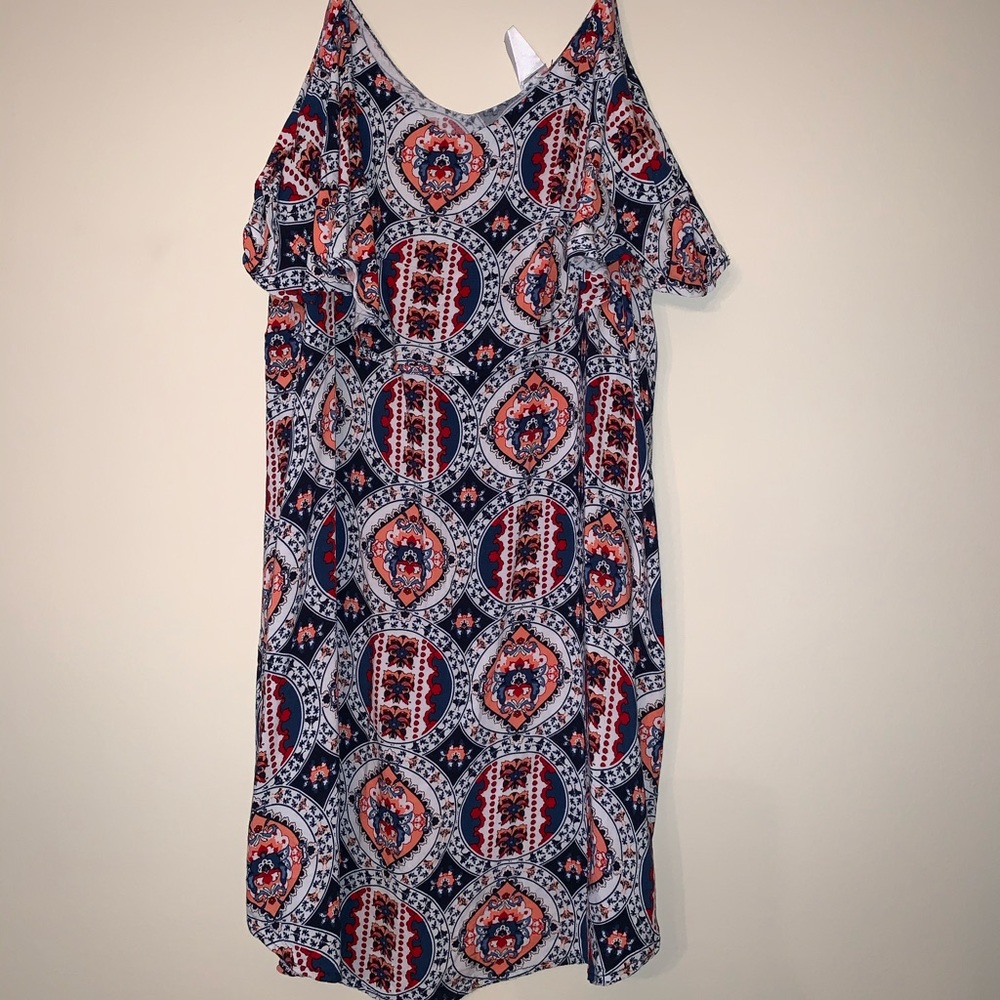 Mandala Printed Mini Strap Dress